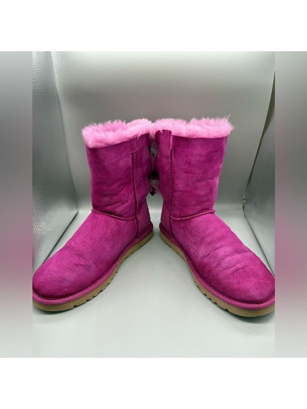 UGG Classic Bailey Bow II Boots in Paz Pink /US Womens Size 6 / Gently Used - Picture 7 of 12